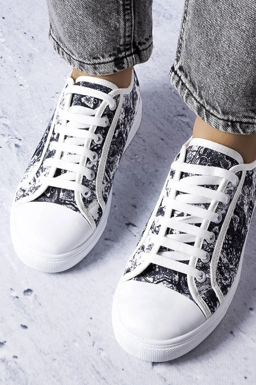 Zapatillas de tela Aucoin en blanco y...