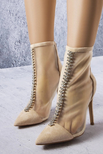 Botines color arena con...