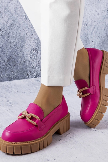 Zapatos rosados con decoración dorada, "Adriney"