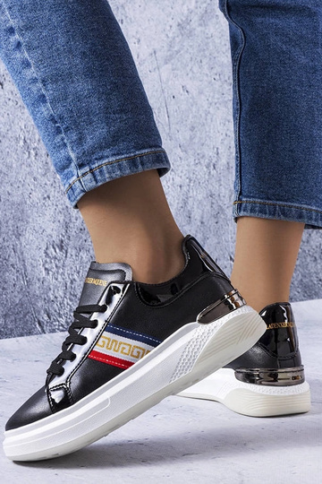 Zapatos negros con inserciones de charol Annot 2