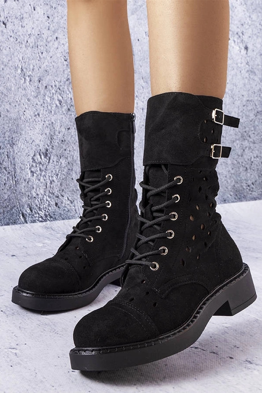 Botines negros calados Legault