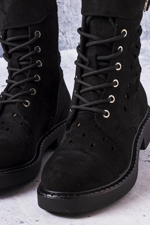 Botines negros calados Legault