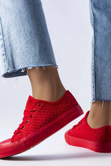 Zapatillas de deporte tejidas en rojo Thibodeau