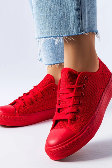 Zapatillas de deporte tejidas en rojo Thibodeau 2