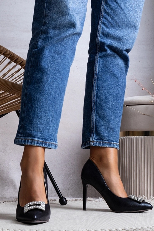 Tacones de mujer Tyson de charol negro