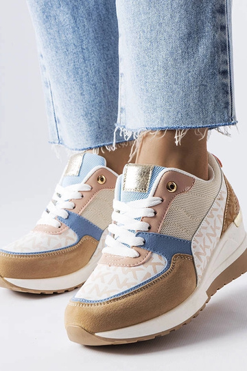 Zapatillas Mireault beige y azul 2