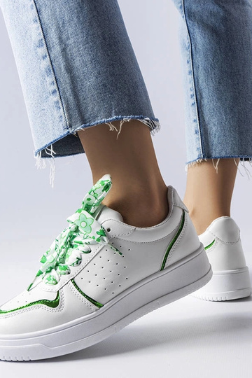 Zapatillas blancas con lazo Pryor 2