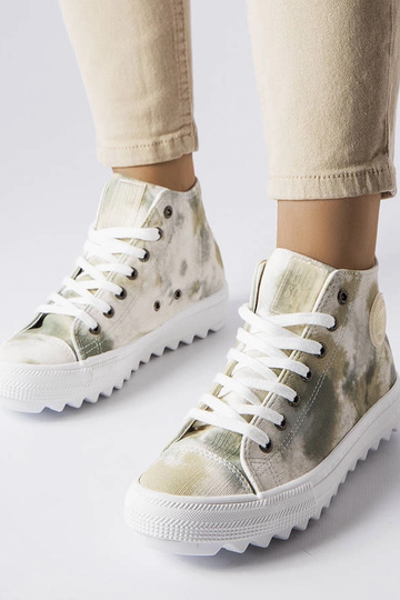 Zapatillas deportivas con estampado de estrellas verdes Big Star LL274047
