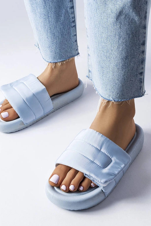 Chanclas azules con velcro Aleron