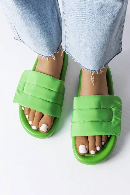 Chanclas verdes con velcro Aleron