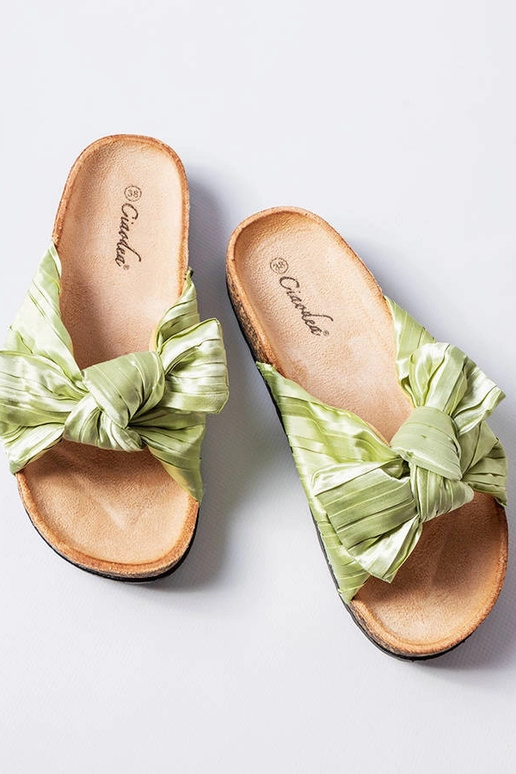 Chanclas verdes con lazo de Duplanty
