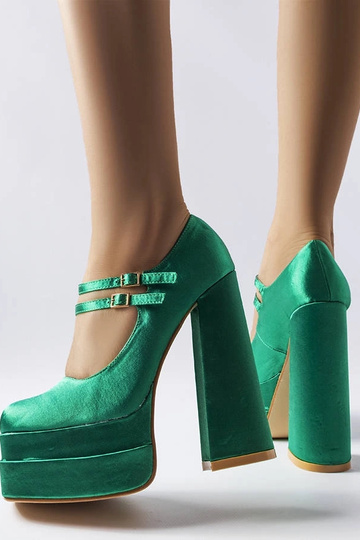 Zapatos de tacón alto color verde Gabriel