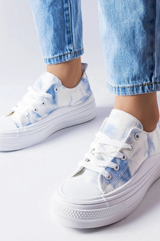 Zapatillas blancas y azules Rocheleau