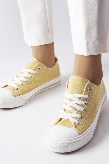 Zapatillas deportivas con purpurina dorada Vignette 2