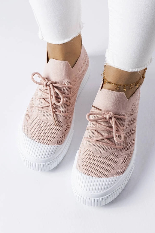 Zapatos rosas de material elástico,... Zapatos rosas de material elástico,...