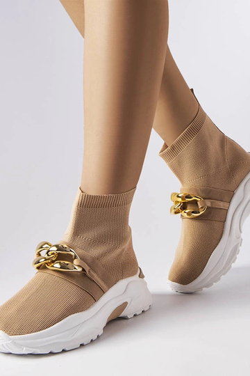 Zapatillas deportivas con cadena Baptiste en color marrón