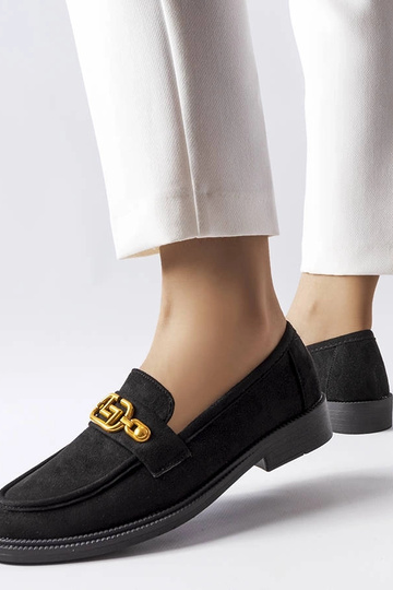 Mocasines elegantes negros con decoración Ouellet 2