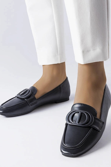 Mocasines negros con hebilla Poissonnier