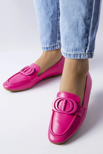 Mocasines con hebilla Poissonnier en color rosa