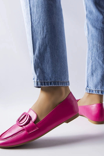 Mocasines con hebilla Poissonnier en color rosa 2