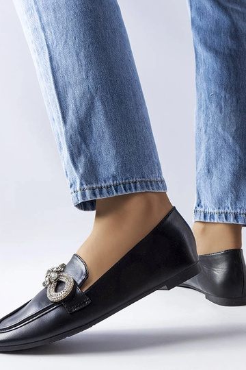Mocasines negros con circonitas Quirion 2
