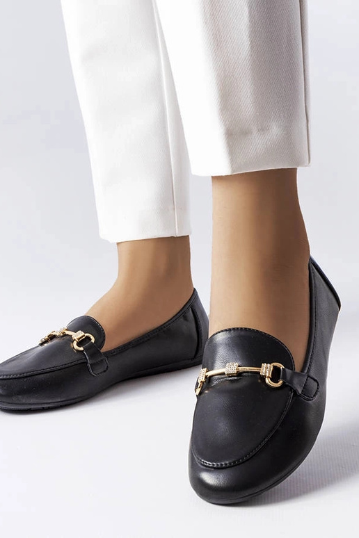 Mocasines Lejeune negros decorativos