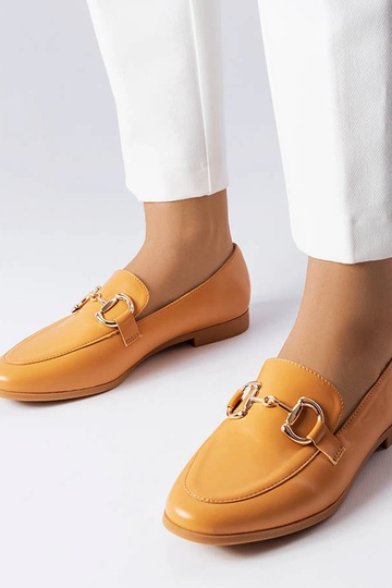 Mocasines marrones con tacón plano, "Jomphe"