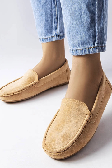 Mocasines beige con...