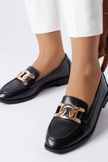 Mocasines negros con hebilla Henrique