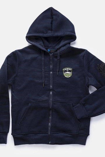 Sudadera con capucha azul marino para hombre Labrosse