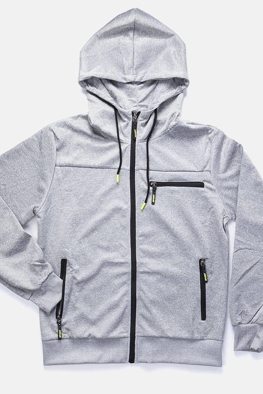 Sudadera con capucha gris claro para...