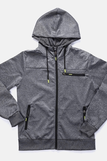 Sudadera con capucha gris...