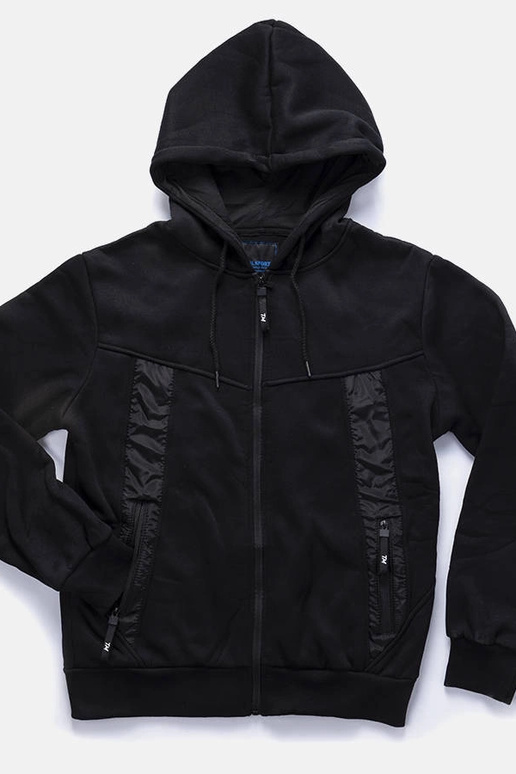 Sudadera con capucha cálida negra...