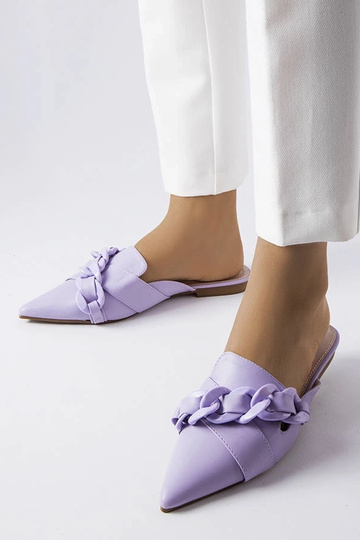 Chanclas con cadena Patenaude en color morado