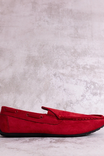 Mocasines masculinos rojos, "Nashville" 2