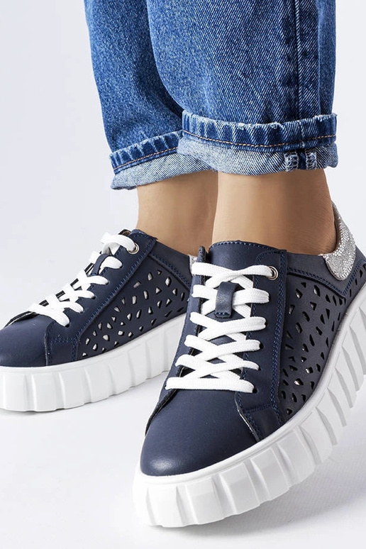 Zapatillas deportivas azul marino con...