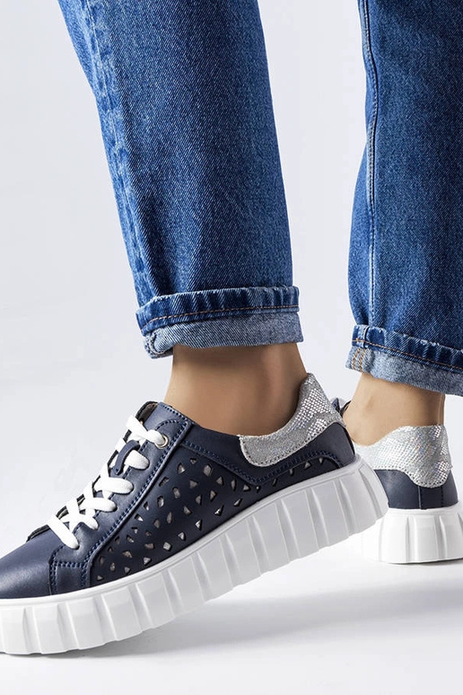 Zapatillas deportivas azul marino con...