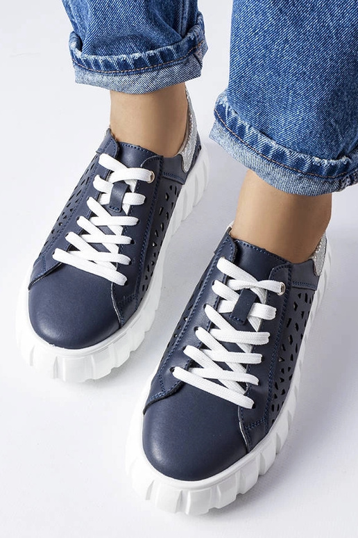 Zapatillas deportivas azul marino con...