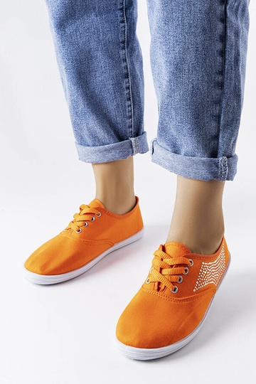 Zapatillas deportivas naranjas con circonitas Godfrey