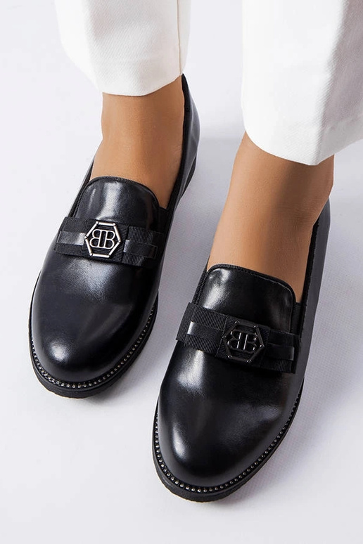 Mocasines decorativos negros Tanguy