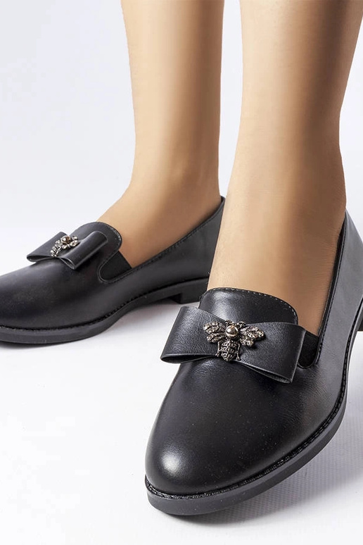 Mocasines negros decorativos Ila