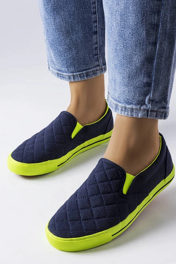 Zapatillas sin cordones acolchadas en azul marino Balsamo