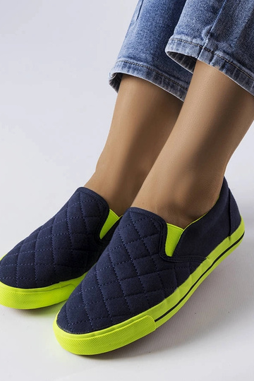 Zapatillas sin cordones acolchadas en azul marino Balsamo 2