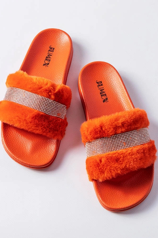 Chanclas naranjas con circonitas Carrito