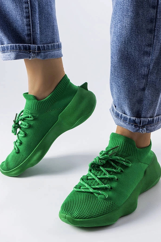 Zapatillas de tela verde Côté