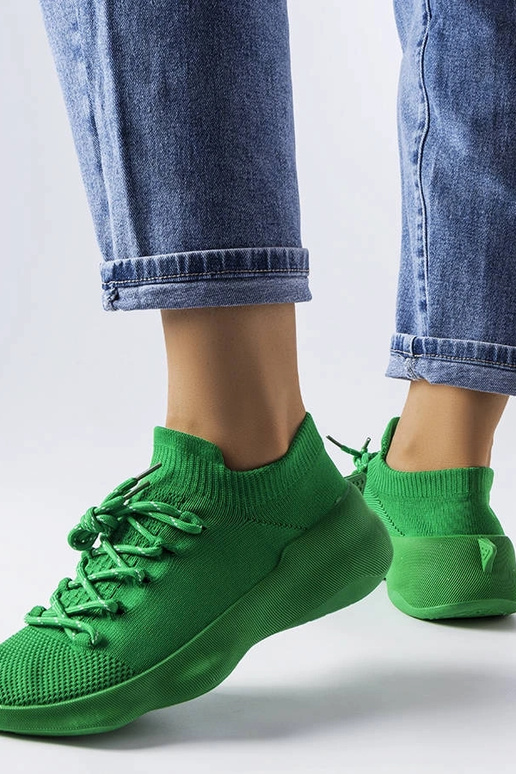 Zapatillas de tela verde Côté