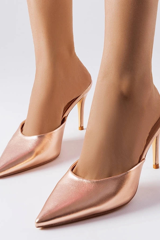 Mules de tacón alto Gold Drainer