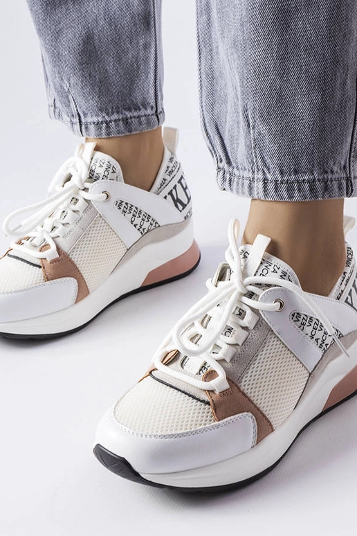 Zapatillas blancas y rosas Vinceza