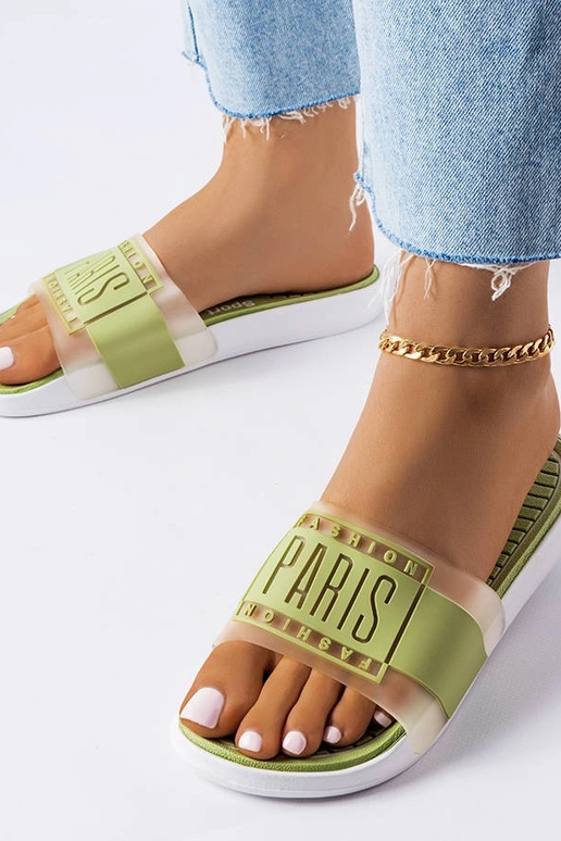 Chanclas Paris de goma verde