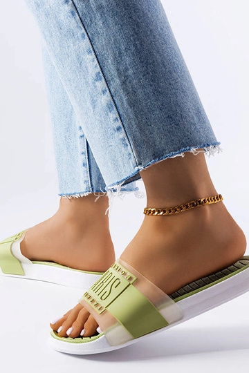 Chanclas Paris de goma verde 2